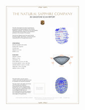 0.46 Ct. Blue Sapphire from Ceylon (Sri Lanka) 3 D Scan Report