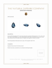 0.73 Ct. Blue Sapphire from Ceylon (Sri Lanka) Appraisal