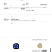 6.84 Ct. Blue Sapphire from Madagascar Scan Report