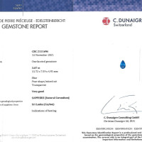 3.07 Ct. Blue Sapphire from Ceylon (Sri Lanka) Scan Report