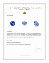 3.23 Ct. Blue Sapphire from Ceylon (Sri Lanka) Appraisal