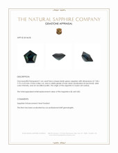 1.66 Ct. Bluish Green Sapphire from Ceylon (Sri Lanka) Appraisal