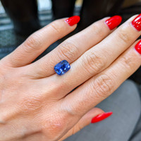 3.62 Ct. Blue Sapphire from Ceylon (Sri Lanka) Life Style