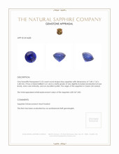 2.53 Ct. Blue Sapphire from Ceylon (Sri Lanka) Appraisal