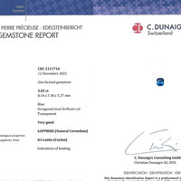 3.03 Ct. Blue Sapphire from Ceylon (Sri Lanka) Scan Report