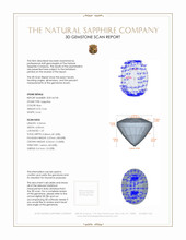 0.64 Ct. Blue Sapphire from Ceylon (Sri Lanka) 3 D Scan Report