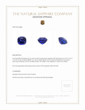 6.26 Ct. Blue Sapphire from Ceylon (Sri Lanka) Appraisal
