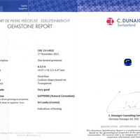 6.12 Ct. Blue Sapphire from Ceylon (Sri Lanka) Scan Report