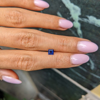 0.42 Ct. Blue Sapphire from Thailand Life Style