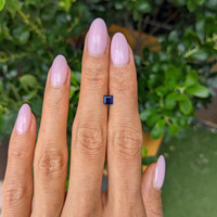 0.42 Ct. Blue Sapphire from Thailand Life Style