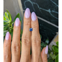 0.82 Ct. Blue Sapphire from Thailand Life Style