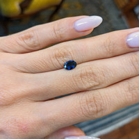0.80 Ct. Blue Sapphire from Thailand Life Style