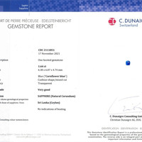 1.64 Ct. Sapphire from Ceylon (Sri Lanka) Scan Report