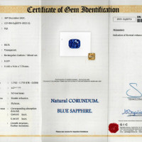 8.10 Ct. Blue Sapphire from Ceylon (Sri Lanka) Scan Report