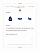 0.87 Ct. Blue Sapphire from Ceylon (Sri Lanka) Appraisal