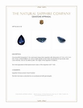 1.06 Ct. Blue Sapphire from Thailand Appraisal