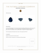 1.33 Ct. Blue Sapphire from Nigeria Appraisal