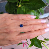 1.79 Ct. Blue Sapphire from Madagascar Life Style