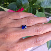 1.82 Ct. Blue Sapphire from Ceylon (Sri Lanka) Life Style