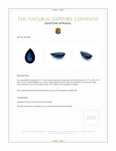 0.79 Ct. Blue Sapphire from Nigeria Appraisal