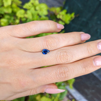 0.79 Ct. Blue Sapphire from Nigeria Life Style