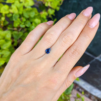 0.79 Ct. Blue Sapphire from Nigeria Life Style