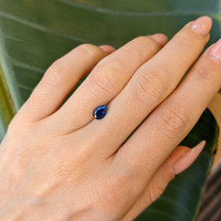 0.79 Ct. Blue Sapphire from Nigeria Life Style