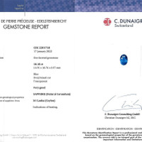 10.18 Ct. Blue Sapphire from Ceylon (Sri Lanka) Scan Report