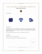 3.14 Ct. Blue Sapphire from Madagascar Appraisal