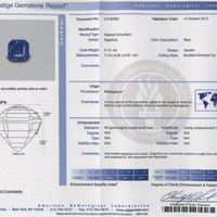 3.14 Ct. Blue Sapphire from Madagascar Scan Report