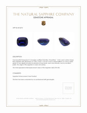 10.06 Ct. Blue Sapphire from Ceylon (Sri Lanka) Appraisal