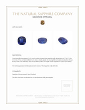 2.41 Ct. Blue Sapphire from Ceylon (Sri Lanka) Appraisal