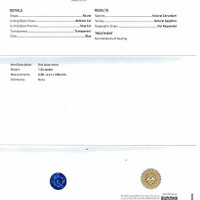 1.24 Ct. Blue Sapphire from Ceylon (Sri Lanka) Scan Report