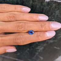 1.22 Ct. Blue Sapphire from Ceylon (Sri Lanka) Life Style