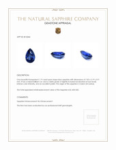 1.19 Ct. Sapphire from Ceylon (Sri Lanka) Appraisal