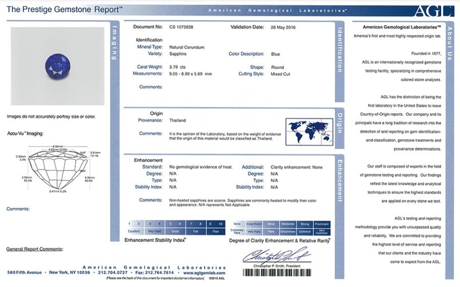 3.79 Ct. Blue Sapphire from Thailand