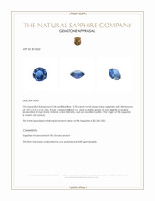 0.95 Ct. Blue Sapphire from Ceylon (Sri Lanka) Appraisal