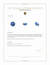 0.95 Ct. Sapphire from Ceylon (Sri Lanka) Appraisal