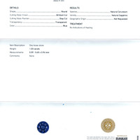 1.03 Ct. Blue Sapphire from Ceylon (Sri Lanka) Scan Report