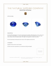 1.92 Ct. Blue Sapphire from Ceylon (Sri Lanka) Appraisal