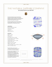 1.11 Ct. Blue Sapphire and Natural Diamond Antique Style Ring, 18K White Gold 3 D Scan Report