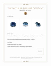 1.68 Ct. Sapphire from Montana Appraisal