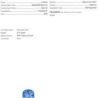 5.71 Ct. Sapphire from Ceylon (Sri Lanka) Scan Report