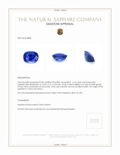 6.14 Ct. Blue Sapphire from Ceylon (Sri Lanka) Appraisal