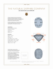 6.14 Ct. Blue Sapphire from Ceylon (Sri Lanka) 3 D Scan Report