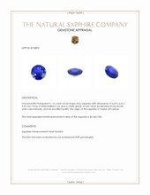 1.16 Ct. Blue Sapphire from Ceylon (Sri Lanka) Appraisal