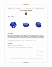 4.06 Ct. Blue Sapphire from Ceylon (Sri Lanka) Appraisal