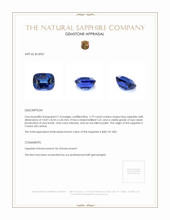 5.79 Ct. Sapphire from Ceylon (Sri Lanka) Appraisal