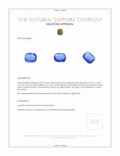 0.95 Ct. Blue Sapphire from Ceylon (Sri Lanka) Appraisal