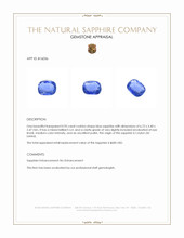 0.95 Ct. Blue Sapphire from Ceylon (Sri Lanka) Appraisal